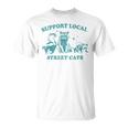 Vintage Support Local Street Cats Raccoon Opossum Skunk T-Shirt