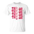 Vintage Taylor Personalized Name I Love Taylor T-Shirt