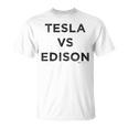 Vintage Tesla Vs Edison Electrician Word T-Shirt