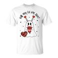 Will You Be My Boo Ghost Boujee Valentines Day Girls T-Shirt