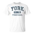 York Pennsylvania Pa Vintage Sports Navy Print T-Shirt