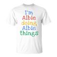 Youth I'm Albie Doing Albie Things Cute Personalised T-Shirt