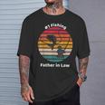 1 Fishing Father In Law Graphic Fisherman Fathers Day T-Shirt Gifts for Him