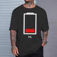 1 Low Battery T-Shirt Gifts for Him
