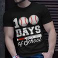 100 Days Of School For 100Th Day Baseball Student Or Teacher T-Shirt Gifts for Him