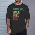 12 Year Old Awesome Since April 2012 12Th Birthday T-Shirt Gifts for Him