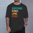 16 Year Old Vintage Awesome Since June 2008 16Th Birthday T-Shirt Gifts for Him