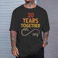 20 Años Juntos Sr & Señora Pareja Coincidencia 20 Aniversario Camiseta unisex Regalos para él
