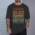 2024 Das Jahr In Dem Legenden Das Abitur Machen Abi 2024 T-Shirt Geschenke für Ihn