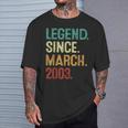 21 Years Old Legend Since March 2003 21Th Birthday T-Shirt Gifts for Him