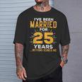 25Th Wedding Anniversary Couples Married For 25 Years T-Shirt Gifts for Him