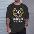 30 Years Of Service 30Th Work Anniversary Jubilee T-Shirt Gifts for Him