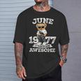 47 Year Old Awesome June 1977 47Th Birthday Boys T-Shirt Gifts for Him