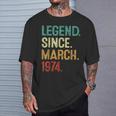 50 Years Old Legend Since March 1974 50Th Birthday T-Shirt Gifts for Him