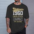 63 Jahre Oldtimer 1960 Vintage 63Rd Birthday Black T-Shirt Geschenke für Ihn