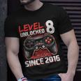 8Th Birthday Gamer 8 Year Old Bday Boy Eight Son T-Shirt Gifts for Him