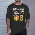 8Th Birthday Softball Player Themed Girls Eight 8 Years Old T-Shirt Gifts for Him