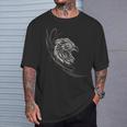 Adler Mit Fineline Tribal Adlerkopf Tattoo Für Animal Lover T-Shirt Geschenke für Ihn