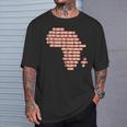 Africa Map Kente Pattern Pink Ghana Style West African Print T-Shirt Gifts for Him