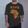 Afro Black King African Ghana Kente Cloth Family Matching T-Shirt Gifts for Him