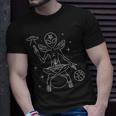 Alien Outer Space Man Satanic Baphomet With Pentagram & Ufo T-Shirt Gifts for Him
