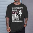 Alles Gute Papa Wünscht Dir Dein Beste Schwimmerin Father's Day S T-Shirt Geschenke für Ihn