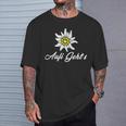 Alpen Edelweiss Aufi Gehts In Die Schweiz Alpenblume Tirol T-Shirt Geschenke für Ihn