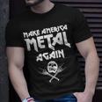 Make America Metal Again Skull Rock And Roll Heavy Music T-Shirt Gifts for Him