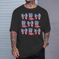 American Flag Boots And Bows 4Th Of July Cowgirl Western T-Shirt Gifts for Him