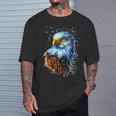 Amerikanischer Adler Handgemalter Adler T-Shirt Geschenke für Ihn