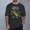 Anatomy Of A Senegal Parrot T-Shirt Gifts for Him