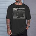 Anderson Island Washington Proud Nutrition Facts T-Shirt Gifts for Him