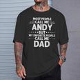 Andy Geschenk Name Lustigeratertag Personalisiert Männer Papa T-Shirt Geschenke für Ihn