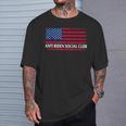 Anti Biden Social Club American Flag Retro Vintage T-Shirt Gifts for Him