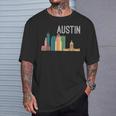 Austin Texas Skyline Souvenir Retro Austin Tx T-Shirt Gifts for Him