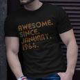 Awesome Since January 1964 Vintage 60Th Birthday T-Shirt Gifts for Him