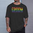 Bachelor Party Gay Pride Rainbow Groom T-Shirt Gifts for Him