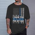 I Back The Blue For My Son Proud Police Mom Dad Parents T-Shirt Gifts for Him