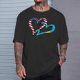 Bahamas Bahamian Americans Usa Flag Colors Heart Love T-Shirt Gifts for Him