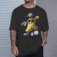Banana Playing Baseball Fruit Lover Baseball Player T-Shirt Gifts for Him