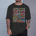 Banderas Internacionales Del Mundo Banderas Mapa Del Mundo Camiseta unisex Regalos para él