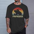 Bär Papaatertag Retro Papa Bär T-Shirt Geschenke für Ihn