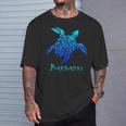 Barbados Tribal Turtle Polynesian Tattoo Style Vacation T-Shirt Gifts for Him