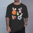 Basketball Baseball Football Soccer Sports Easter Bunny T-Shirt Gifts for Him