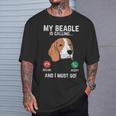 Beagle Is Calling I Must Go Pet Dog Lover Owner T-Shirt Gifts for Him