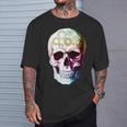 Beautiful Steampunk Multicolor Gear Skull T-Shirt Gifts for Him