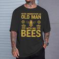 Beekeeping Never Underestimate An Old Man With His Bees T-Shirt Gifts for Him