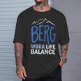 Berg Life Balance T-Shirt Geschenke für Ihn