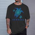 Bermuda Sea Blue Tribal Turtle T-Shirt Gifts for Him