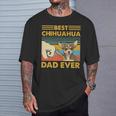 Best Chihuahua Dad Ever Retro Vintage Sunse T-Shirt Gifts for Him